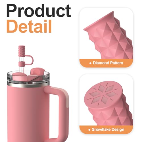 Silicone Straw Covers for 10mm Tumbler Straws - 6 Pack - Multicolor