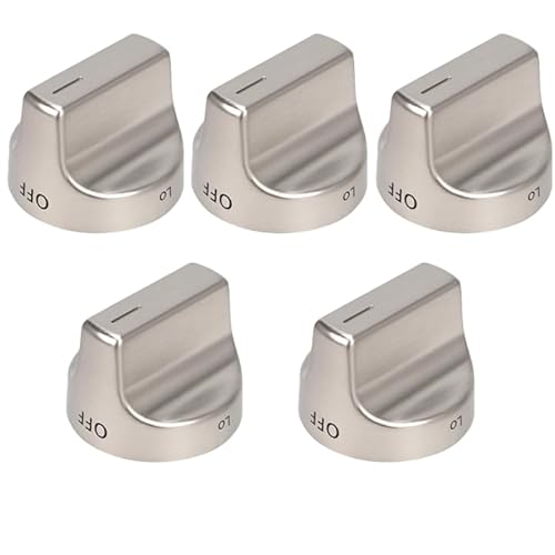 W11239985 Gas Stove Knobs 5PCS, Replaces W11032553 W10850015 W11366438, Compatible with Whirlpool WFG550S0HZ0 WFG550S0LV1 WFG525S0HV1 WFG535S0JV0 WFG550S0HV0 WFG525S0JZ0