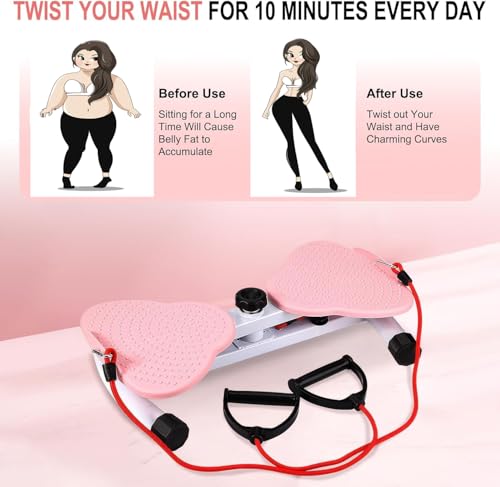Ab Twister Machine with Resistance Bands - 330 lbs Weight Capacity