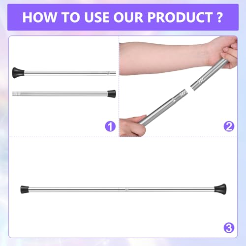 28-Inch Stainless Steel Twirling Baton for Kids - Black