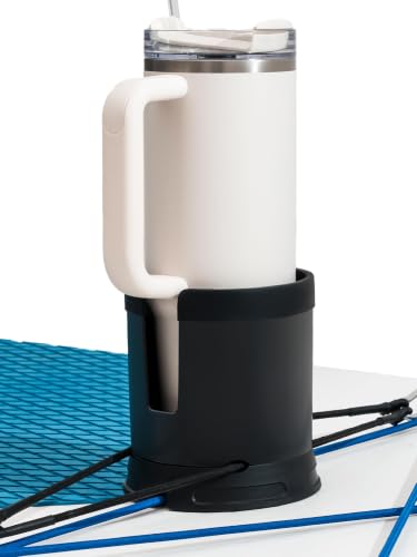 Large Paddle Board Cup Holder for Big Bottles - Black