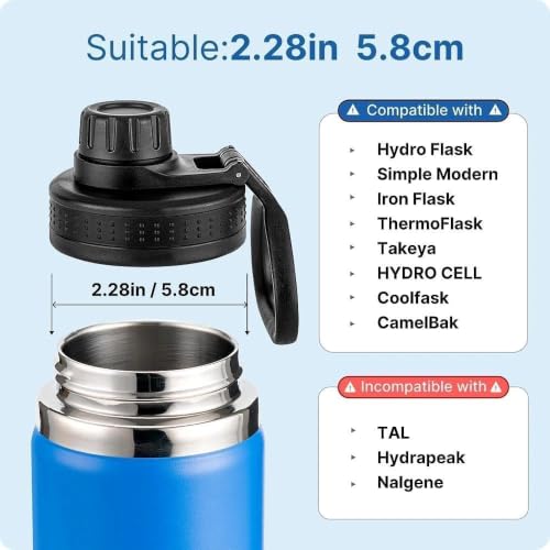 Spout Lid for Hydro Flask 12 16 18 20 32 40 64oz Wide Mouth Bottle