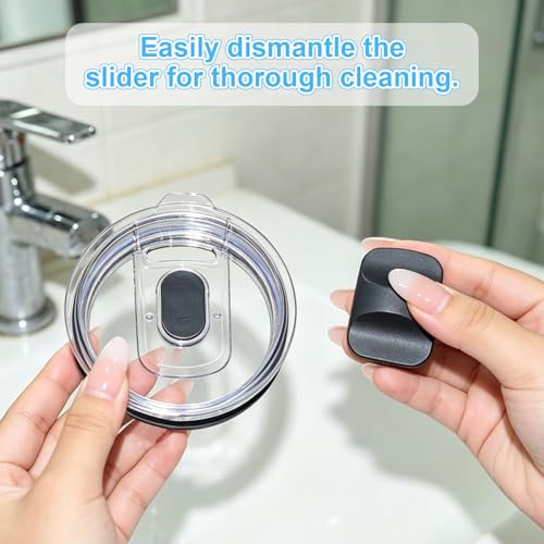 4 Pack 20 oz Tumbler Replacement Lids with Magnetic Slider - BPA Free