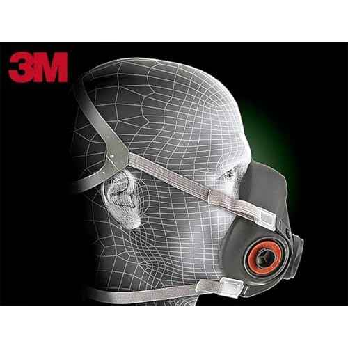 3M 6300 Large Face Piece For 6000 Series, Black/Grey