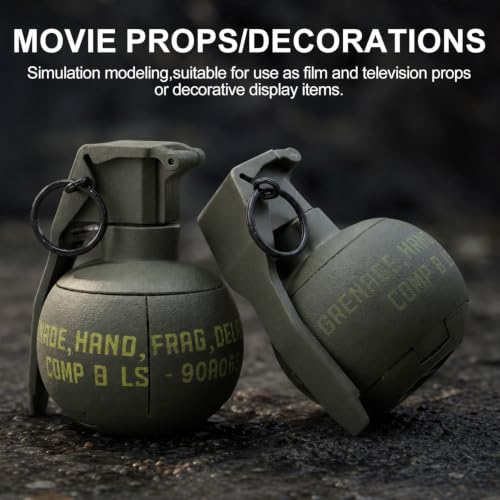 M67 Dummy Hand Grenade - Green, Tactical Movie Prop for Airsoft & Paintball