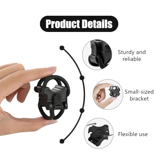 Universal Bike Light Mount Set for Bicycle Flashlights - Adjustable, Tool-Free Installation