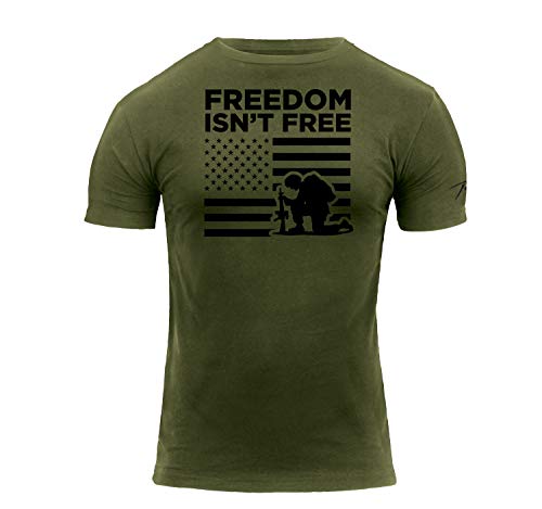 X-Large Rothco Freedom Isn't Free T-Shirt Olive Drab Military Tee