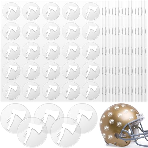 Softball Helmet Stickers - White on Clear, 200 Count
