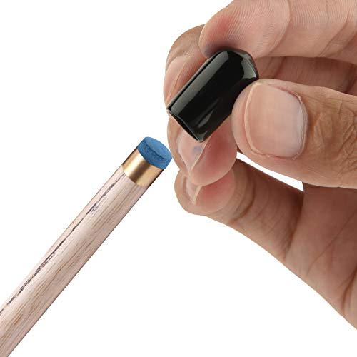 Billiard Cue Tips Replacement Kit - 50 Glue-On 10mm Tips with Protectors