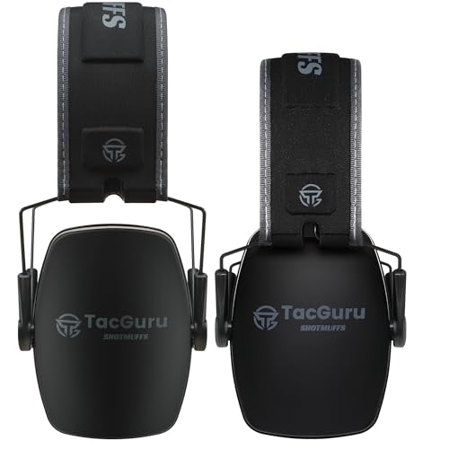 Passive Shooting Ear Protection Earmuffs - NRR 25dB - Black