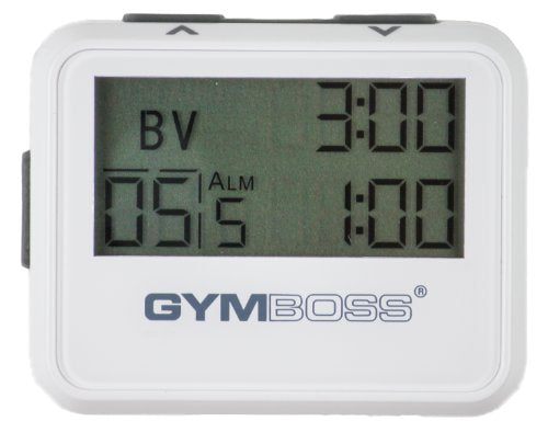 Compact Interval Timer & Stopwatch - White/Gray Gloss