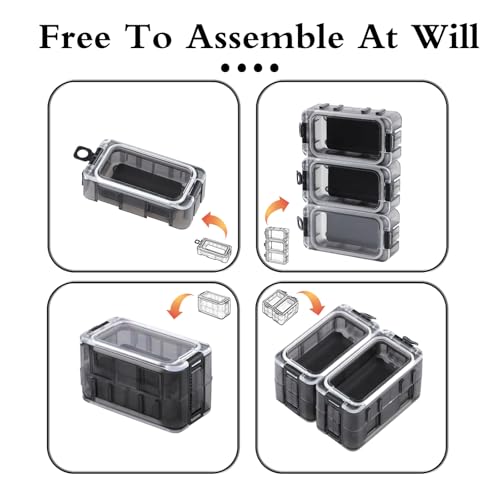 THOUISLAND 4-Pack Tackle Box Organizer - Magnetic, Waterproof Small Boxes for Fishing Gear