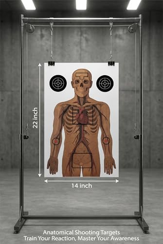 50 Pack Anatomical Shooting Targets - 14x22" Training Paper