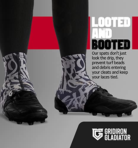 Football Cleat Covers - Lightweight Polyester Spats - Graffiti / Small