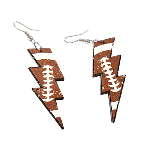 Sports Dangle Earrings - Rugby Ball Design for Women & Sports Fans