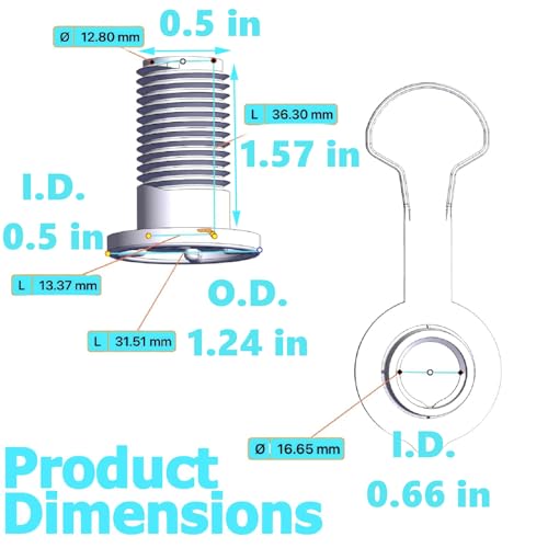 Camgjort Drain Plug for 50, 58, 82 Qt Xtreme Coolers - 1.5" Shaft, Model 1