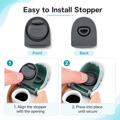 Joshey Replacement Rubber Seal Gasket Stopper Set for Owala FreeSip 16/19/24/25/32/40oz (Variation 8)