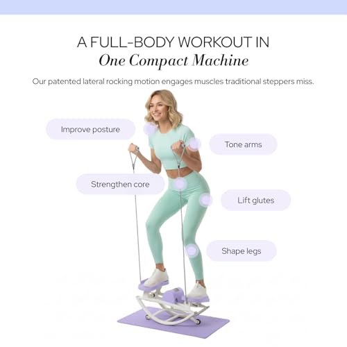 Rock Stepper Machine for Home Workouts - Purple Low Impact Cardio