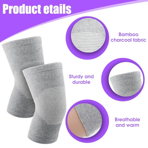 Bamboo Knee Sleeve - Elastic Compression Knee Brace for Pain Relief