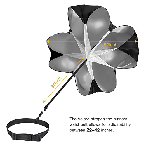 Speed Chute Resistance Parachute for Speed & Acceleration Training - 56 Inch
