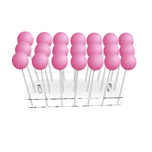21-Hole Acrylic Cake Pop Stand - Multi-Purpose Dessert Display