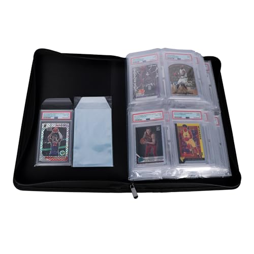 Rayvol PSA Slab Binder Black – Holds 40 PSA-Sized Graded Cards with 4-Pocket Pages
