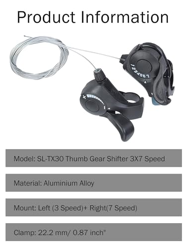 3x7 Thumb Gear Shifters - TX-30 Speed Shift Lever