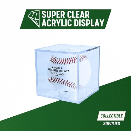 Acrylic Baseball Display Case - Clear Cube Storage for 1 Cube