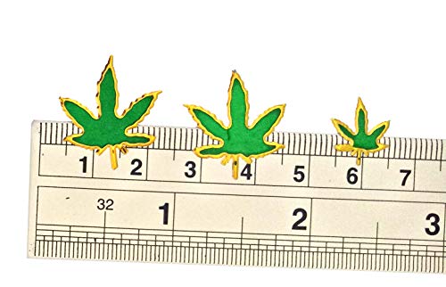 Cannabis Leaf Decorative Stickers - 6 Sheets, 4x5.25 Inch