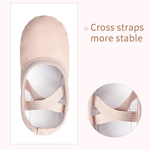 Ballet Shoes for Kids - Professional Dance Slippers, Close-Fit PU