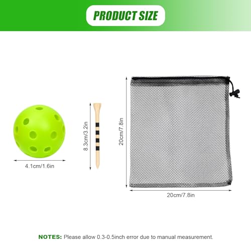 Plastic Golf Balls - Limited Flight Practice Set, 12 Green Balls