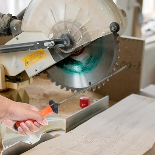 2 Pack Round File Handle with Ajustable Tightening Nut, File Cutting Tool Files Round Handle Replacement Accessories Plastic Nylon Handles for Chainsaw Files Diameter 4mm-5mm 0.2 Inch Hole Saw Chain