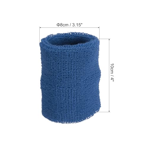 Athletic Terry Cloth Wrist Sweatband - Lake Blue, 2 Pack
