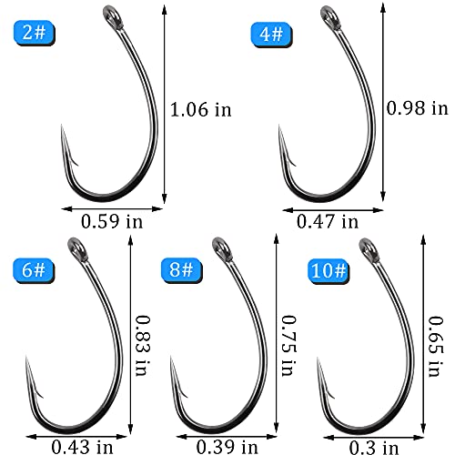 Carp Fishing Hooks - 50pcs High Carbon Steel Fly Tying Hooks 8#