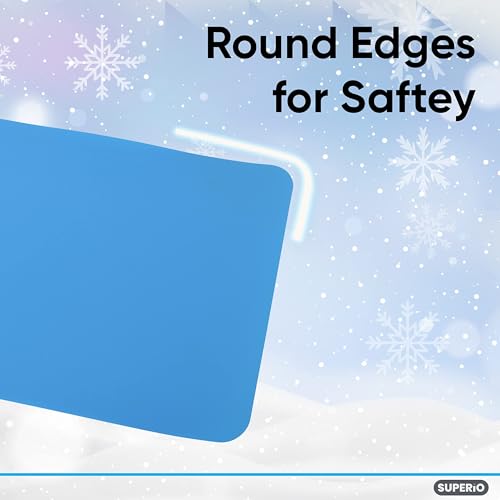 Flexible Snow Slider Mat - 54" Lightweight Sled for Kids & Adults - Blue