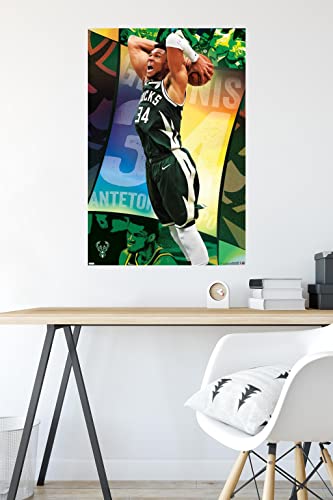 Trends International NBA Milwaukee Bucks Giannis Antetokounmpo 21 Poster Premium Unframed 34" x 22.4"