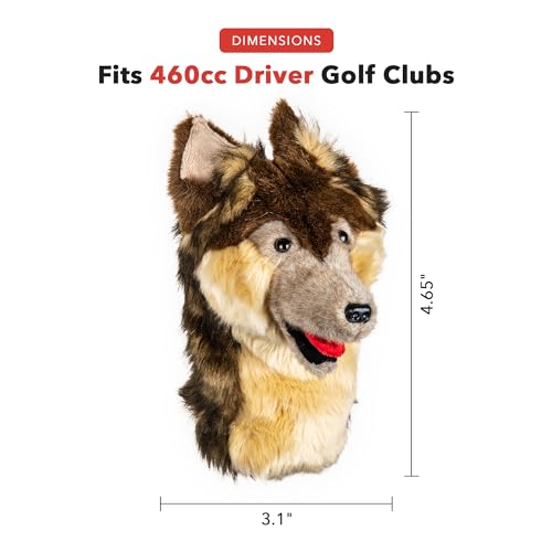 Daphne's Headcovers Wolf Driver Cover - Premium Golf Club Protection for Men & Women