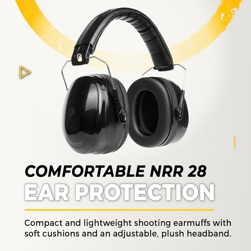 TradeSmart Clear Grey Shooting Ear & Eye Protection Kit | NRR 38, Passive, Impact-Resistant Glasses & Ear Muffs