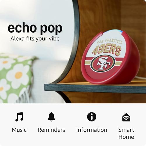 Limited-Edition NFL Echo Pop Smart Speaker - San Francisco 49ers