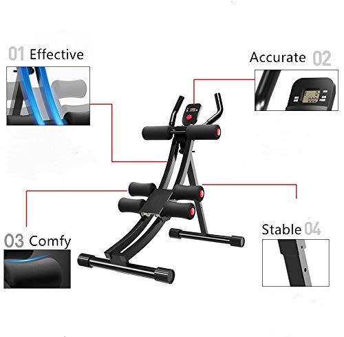 Core & Abdominal Trainer Workout Machine - Foldable, Red