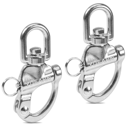 316 Stainless Steel Quick Release Snap Shackle - 2 Pcs, 2.75"