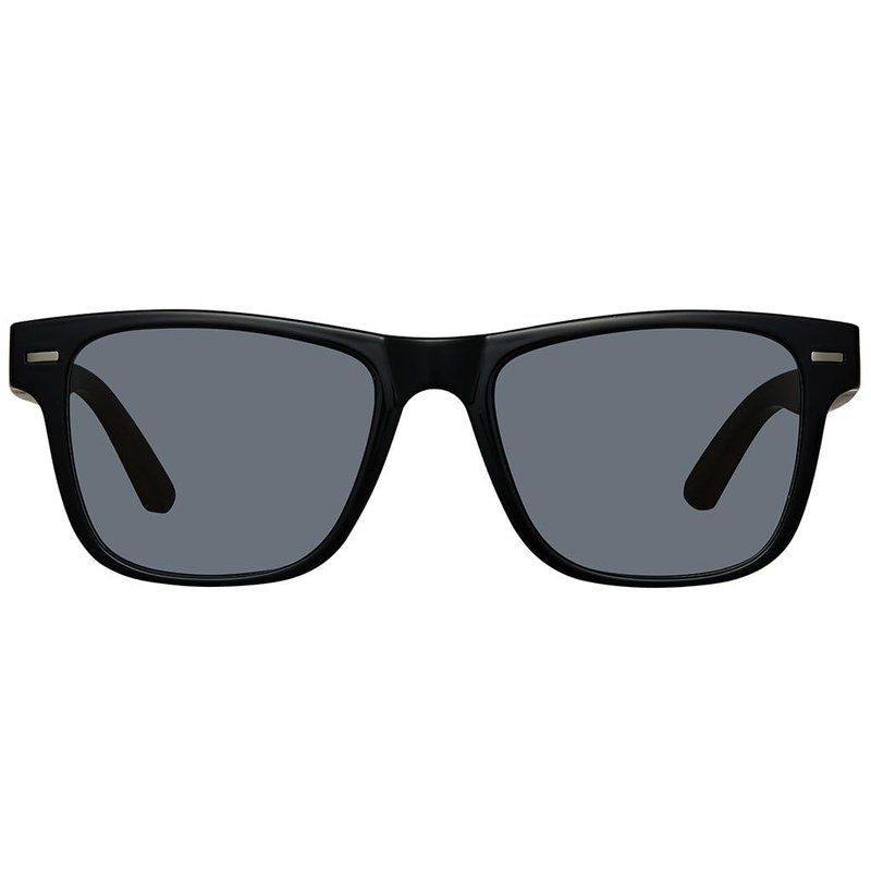 TRISKEL EYEWEAR Ljubljana Sunglasses Womens & Mens, Polarized Glasses with Modern Mixed Material Design, 100% UV (Black with Dark Grey lenses)