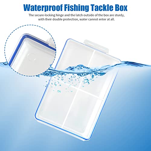 Mini Waterproof Tackle Organizer - 4 Pcs Fishing Box 4in x 2.5in x 1in