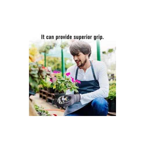 SF001 Work Gloves Comfort Stretch Fit, Power Grip, Smart Touch, Durable Foam Coated, 3Pairs & 12Pairs