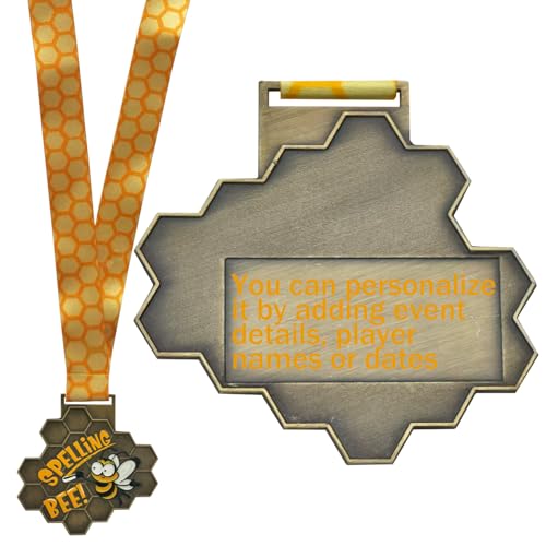 Spelling Bee Medals with Neck Ribbon - Customizable Awards