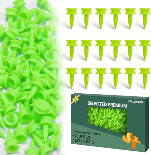 Plastic Golf Tees - Durable High-Strength - 50 Pack Green