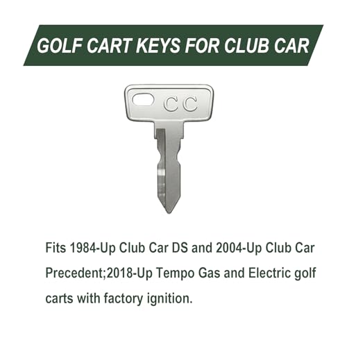 Replacement Golf Cart Ignition Keys - 8 Pack with Keychain