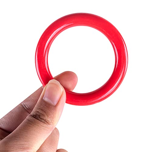 Red Plastic 2.5 Inch Carnival Ring Toss Game - 24 Pack