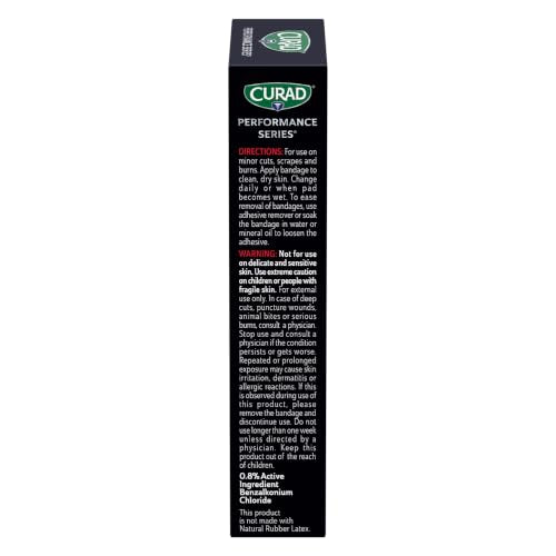 Curad Performance Series Extra Large Antibacterial Bandages - Pack of 3 (30 Count)