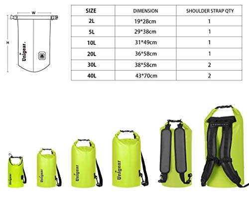 Floating Waterproof Dry Bag for Kayaking - 2L to 40L Sizes